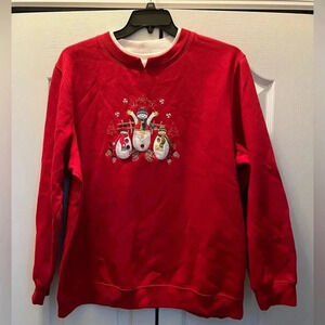 Baxter & Wells Red Christmas Snowman Sweatshirt, NWOT, Size 2X